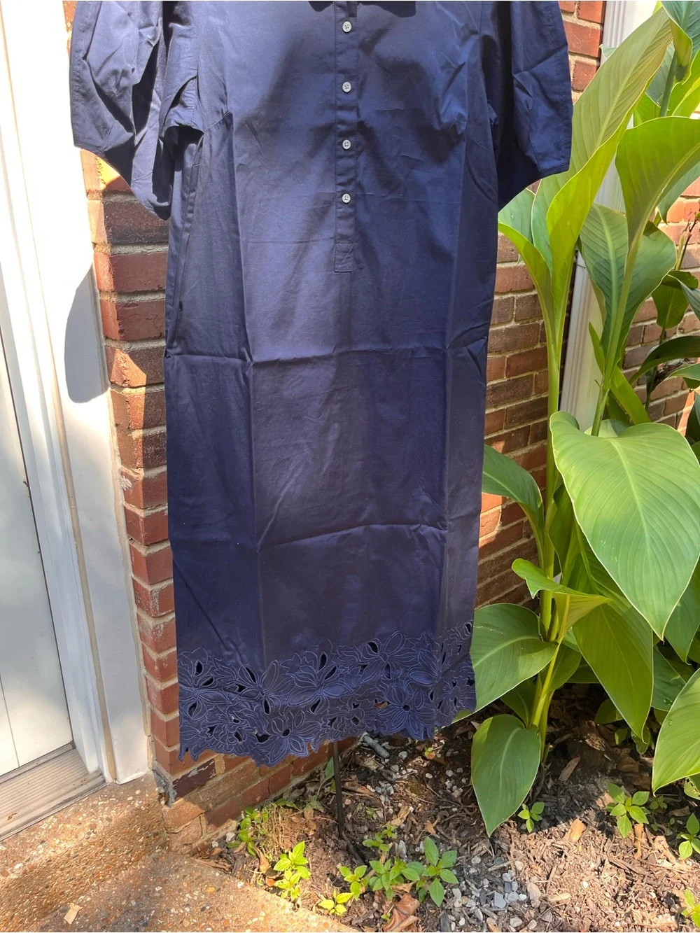 J Crew Embroidered Shirt Dress in Cotton Poplin NWT